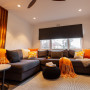 Living room featuring walls and ceiling in neutral Resene Alabaster