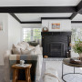 Black fireplace