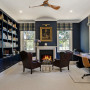 Living area featuring fireplace