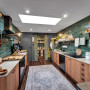 Kitchen featuring back wall in Resene Armadillo, ceiling in Black White