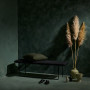Textured walls in living room featuring Resene Mangrove