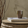 Close-up room photo with walls and vase in Resene MyArtisan Foundation Coat in Resene Sisal