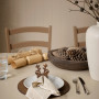 Neutral Christmas table setting
