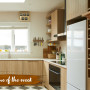 Soft neutral kitchen featuring walls painted in Resene Rice Cake