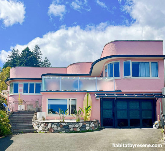Art deco house painted in Resene Gelato