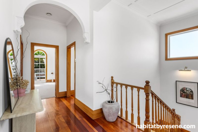 Hallway in Resene Black White