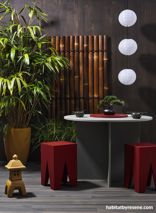 Japanese-inspired outdoor garden