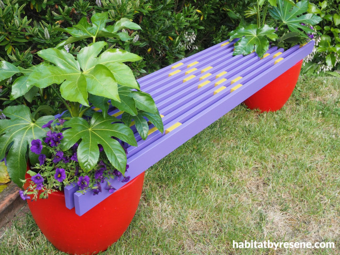 Outdoor garden bench