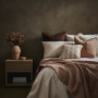 Bedroom featuring cocooning Resene Cement and Resene Doeskin mixed with Resene FX Paint Effects Medium 