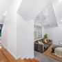 Living area featuring white walls and ceiling in Resene Half Alabaster