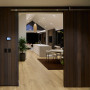 Kitchen and dining area with interior walls painted in Resene Barely There